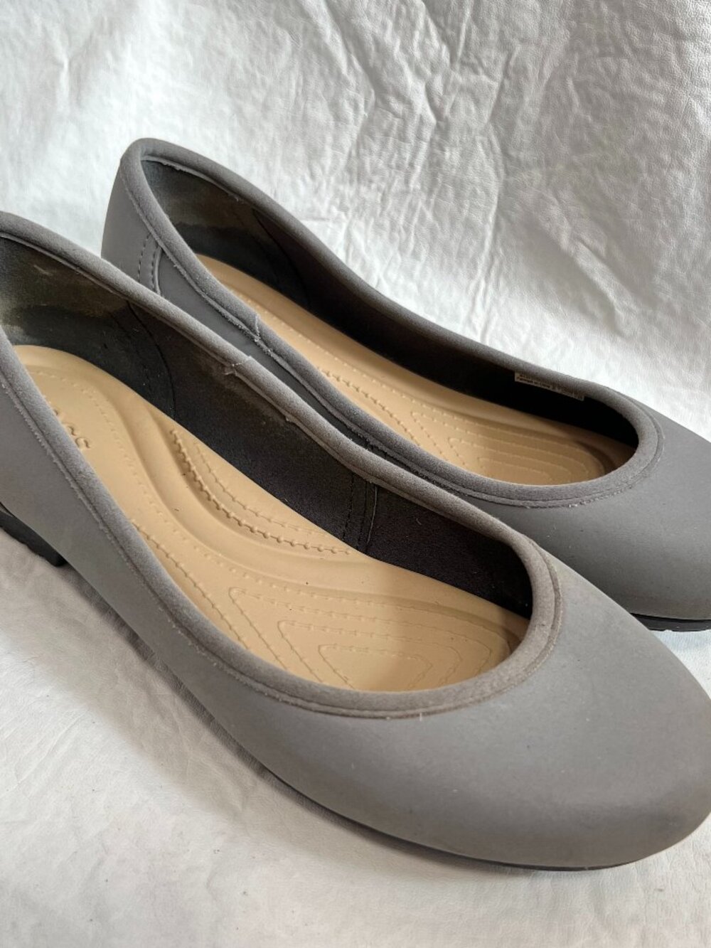Crocs Ballet Flats Marin Colorlite gray slip on shoes womens size 9 round toe